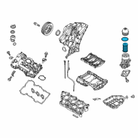 OEM 2017 Kia Cadenza Oil Filter Service Kit Diagram - 263203CKB0
