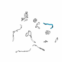 OEM 1999 Toyota Camry Power Steering Supply Hose Diagram - 44348-06150