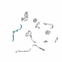 OEM 1997 Lexus ES300 Power Steering Return Tube Sub-Assembly Diagram - 44406-33061