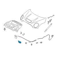 OEM 2015 BMW X5 Lock For Hood Diagram - 51-23-2-753-419