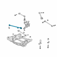 OEM 2005 Honda Accord Arm, Left Rear Trailing (Disk) Diagram - 52375-SDC-A50