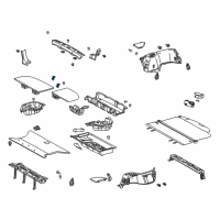 OEM Lexus RX330 Lock Sub-Assy, Deck Board Diagram - 58405-0E010