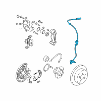 OEM 2010 Kia Sportage Sensor Assembly-Abs Rear Wheel Diagram - 956802E400