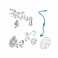 OEM 2008 Hyundai Tucson Sensor Assembly-Abs Real Wheel , LH Diagram - 95680-2E400