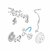 OEM Hyundai Tucson Tube-Hose To Rear Brake, RH Diagram - 58737-2E360