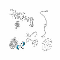 OEM Kia Sportage Parking Brake Shoe Kit Diagram - 583502EA10