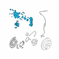 OEM 2005 Kia Sportage Rear Wheel Brake Assembly Diagram - 582103K000