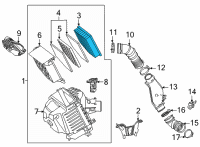 OEM 2022 Toyota Mirai Air Filter Diagram - 17801-77060