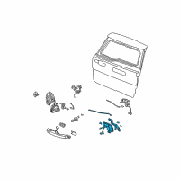 OEM Honda Actuator Assembly, Glass Hatch Diagram - 74811-S9A-J01