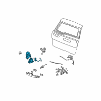 OEM Honda CR-V Lock Assembly, Tailgate Diagram - 74800-S9A-J01