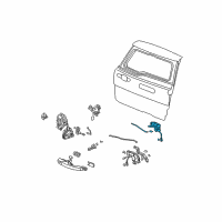 OEM 2005 Honda CR-V Lock Assembly, Glass Hatch Diagram - 74805-S9A-003