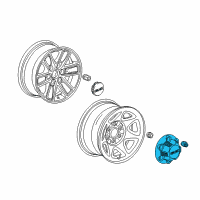 OEM GMC Hub Cap Diagram - 20941992