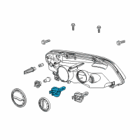 OEM 2012 GMC Acadia Headlamp Bulb Diagram - 13503384