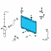 OEM 2018 Honda Clarity Radiator Complete Diagram - 19010-5WJ-A01