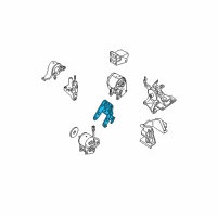 OEM 2007 Nissan Quest Engine Mounting Bracket Block, Front Diagram - 11274-7Y100