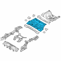 OEM 2018 Hyundai Sonata Panel Assembly-Rear Floor, Front Diagram - 65511-C2000