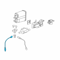 OEM 2014 GMC Sierra 2500 HD Front Oxygen Sensor Diagram - 12622308