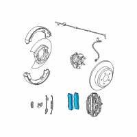 OEM 2006 Jeep Grand Cherokee Rear Disc Brake Pad Kit Diagram - 5174327AC