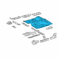 OEM 2003 Toyota Tundra Floor Pan Diagram - 58111-0C011