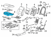 OEM Chevrolet Bolt EV Seat Cushion Pad Diagram - 42783352