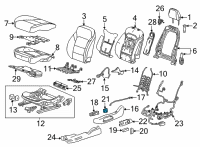 OEM 2022 Chevrolet Bolt EUV Lumbar Switch Diagram - 42778340