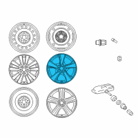 OEM 2012 Toyota Corolla Wheel, Alloy Diagram - 42611-12C10