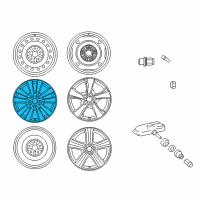 OEM 2009 Toyota Corolla Wheel, Alloy Diagram - 42611-12C00
