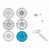 OEM 2009 Toyota Corolla Wheel, Alloy Diagram - 42611-02A20