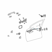 OEM 2013 Lexus RX350 Cable Assy, Front Door Lock Remote Control Diagram - 69710-0E020