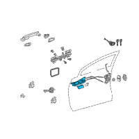 OEM 2012 Lexus RX350 Front Door Inside Handle Sub-Assembly, Left Diagram - 67606-0E010-B0