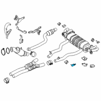 OEM 2017 BMW M760i xDrive Bracket For Rear Silencer, Left Diagram - 18-30-8-582-063