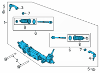 OEM 2022 Ford F-150 GEAR - RACK AND PINION STEERIN Diagram - ML3Z-3504-F