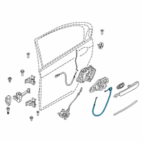 OEM BMW 740i xDrive BOWDEN CABLE, OUTSIDE DOOR H Diagram - 51-22-5-A07-7A0