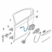 OEM BMW 740i xDrive Rear Door Handle Bowden Cable Diagram - 51-22-7-337-998