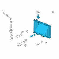 OEM 2015 Honda Fit Radiator (Denso) Diagram - 19010-5R1-901