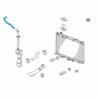 OEM Honda Fit Hose B, Reserve Tank Diagram - 19104-5R1-000