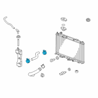 OEM 2011 Honda Fit Clip, Water Hose Diagram - 19511-RB0-004