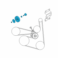 OEM 2013 Nissan Rogue PULLEY Assembly-IDLER (GROOVED) Diagram - 11925-EA00A