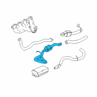 OEM 2000 Chevrolet Silverado 2500 3Way Catalytic Convertor Assembly (W/ Exhaust Manifold P*Marked Print *Marked Print Diagram - 15755166