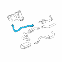 OEM GMC Sierra 3500 Converter & Pipe Diagram - 10395213