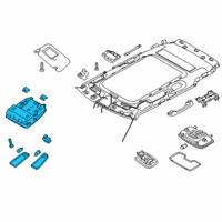 OEM 2017 Kia Niro Lamp Assembly-Overhead Console Diagram - 92800G5100HGC