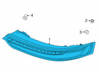 OEM 2022 Lincoln Corsair LAMP ASY - REAR, STOP AND FLAS Diagram - LJ7Z-13404-E