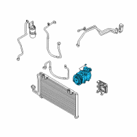 OEM 2002 Kia Spectra Reman Compressor Assembly Diagram - RK2NA61450U