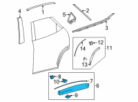 OEM 2022 Lexus NX250 MOULDING SUB-ASSY, R Diagram - 75077-78020