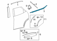 OEM 2022 Lexus NX250 MOULDING ASSY, RR DO Diagram - 75730-78020