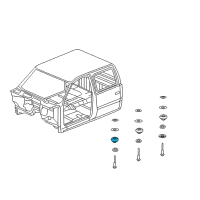OEM Chevrolet Silverado 1500 Radiator Support Upper Insulator Diagram - 22954780