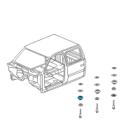 OEM Chevrolet Silverado 2500 HD Radiator Support Upper Insulator Diagram - 22954780