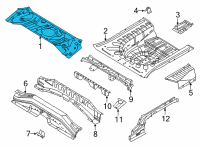 OEM 2022 Nissan Versa Floor-Rear, Front Diagram - G4512-5EEMA