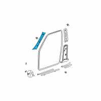 OEM 2005 Toyota RAV4 Windshield Pillar Trim Diagram - 62210-42010-B0