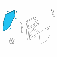 OEM 2017 Nissan Versa Note Weatherstrip-Rear Door, RH Diagram - 82830-3WC0A